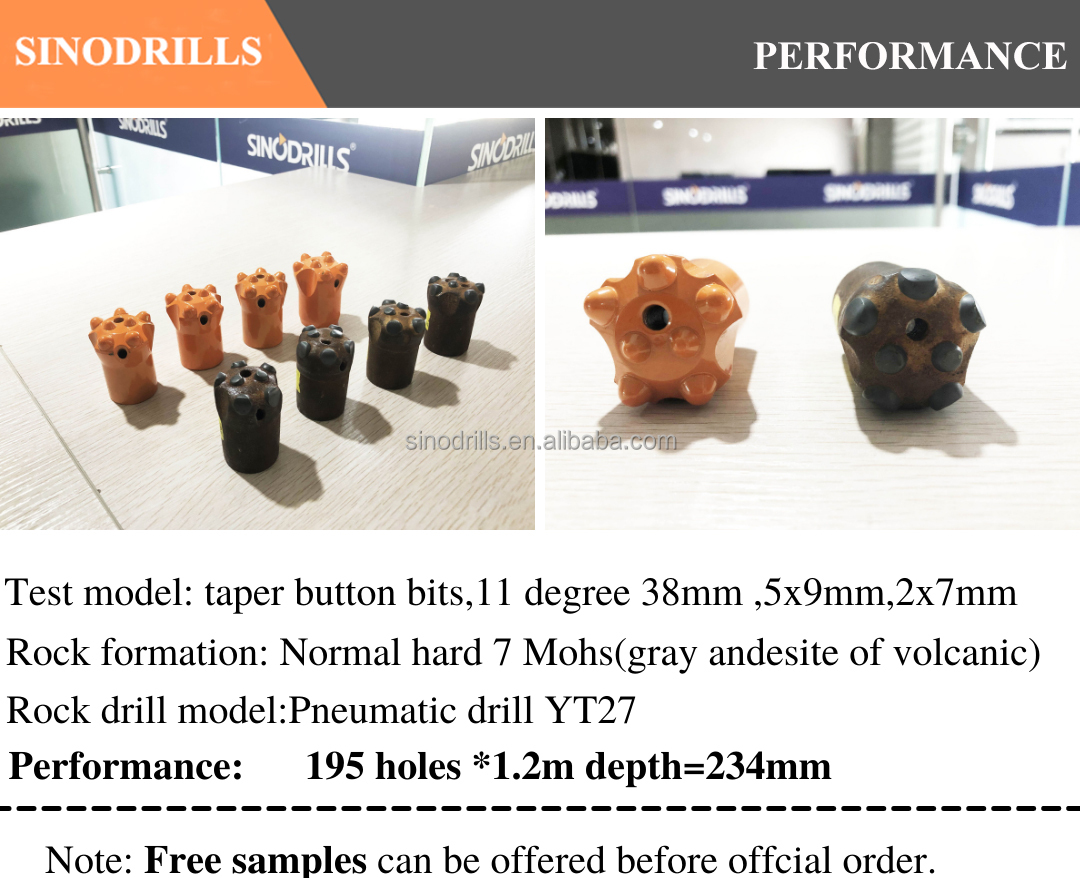 Structure and materials of conical drill bit