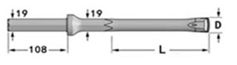 Integral Drill Rod Drawing H19 Short