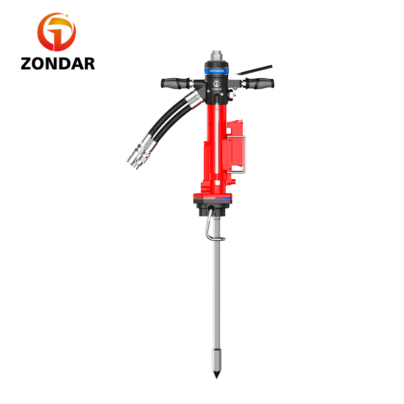 Handheld Hydraulic Rock Drill Mini Concrete Asphalt Hammer Driller, Portable Hydraulic Hammer Drill