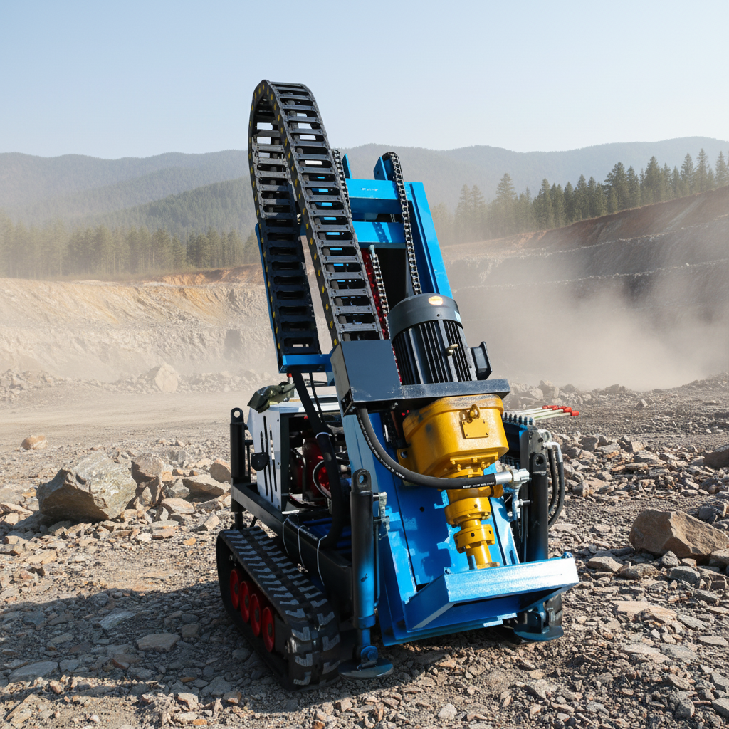 Crawler Mining Drilling Rig Rock Borehole Mining Blasting Down-the-hole Drill Small Hydraulic Down The Hole Drilling Rig