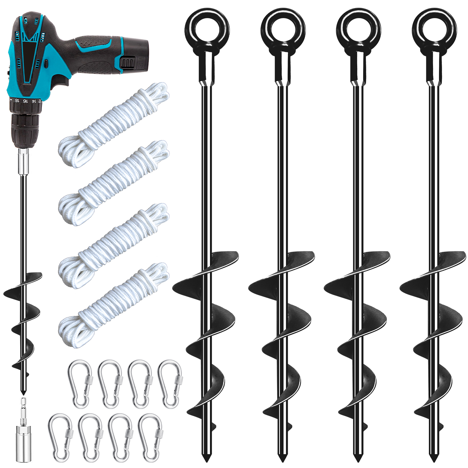 Reliable Screw in Anchors Easy to Install Ground Fixing Tool