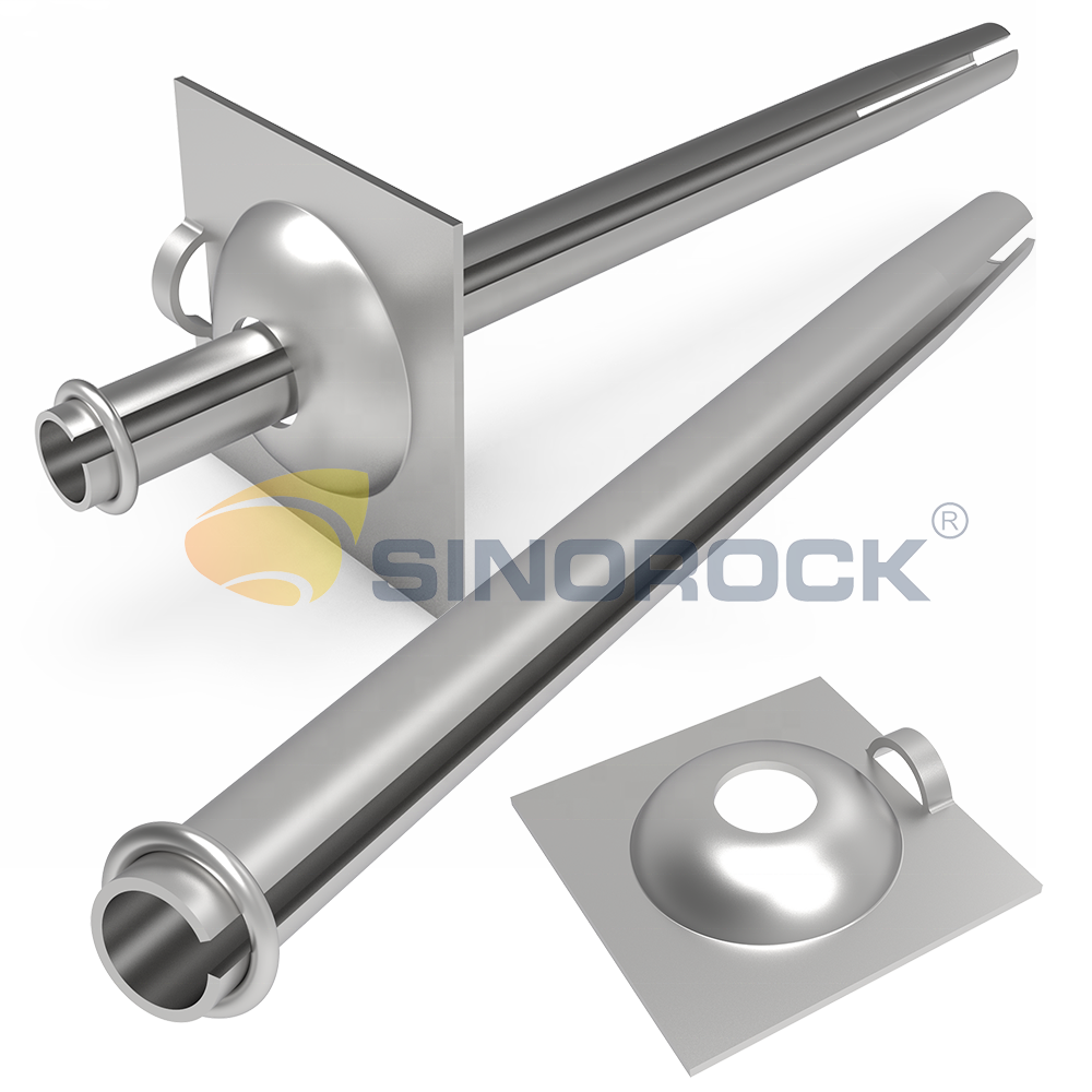 Direct Factory Price Sinorock 43mm Steel Split Set Stabilizers Mining Hard Rock Support Friction Rock Bolt 10 Tons Capacity