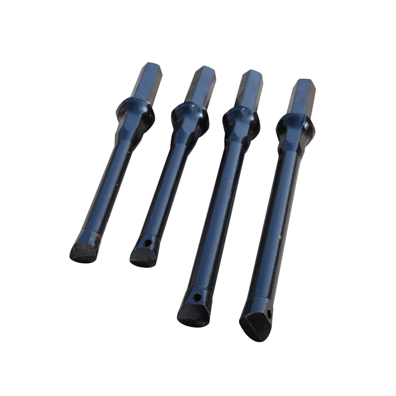 Rock Drilling Steel Integral Drill Rod With Chisel Bit for Mining and Quarrying