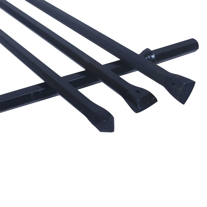 Rock Drilling Steel Integral Drill Rod With Chisel Bit for Mining and Quarrying