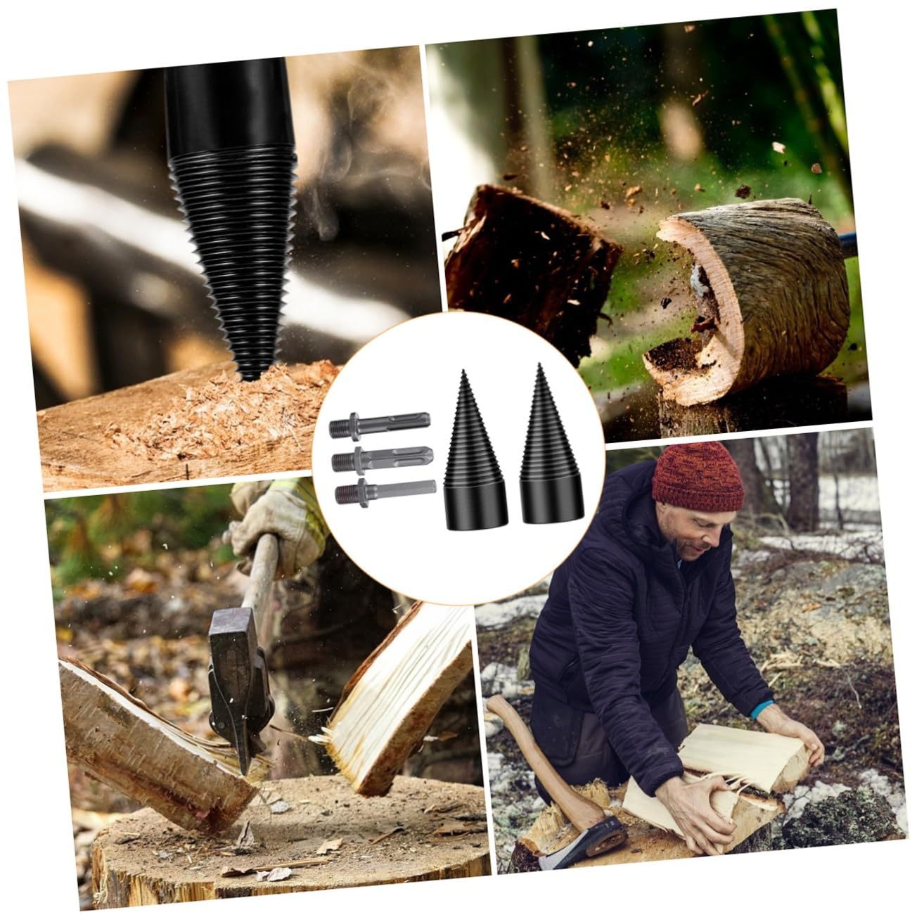 Firewood splitter drill bit detail 2