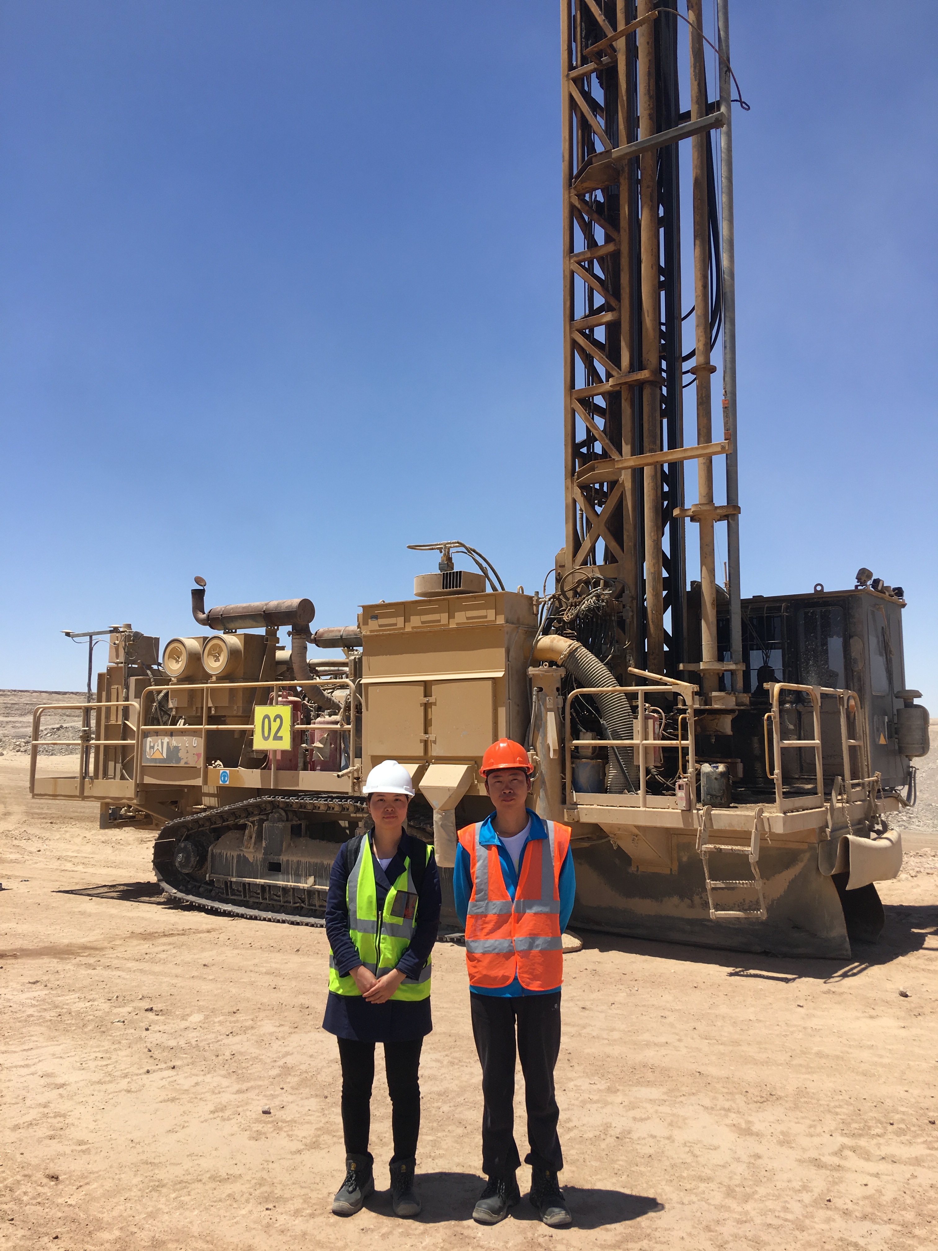 Open mine drilling
