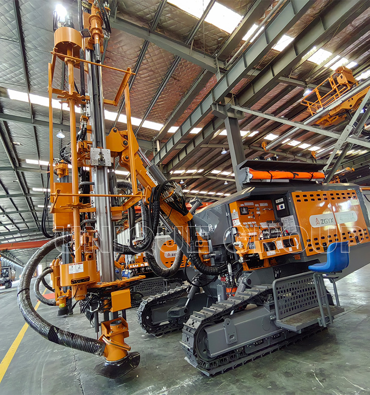 ZEGA D535 Crawler DTH Drill Rig With Diesel-Powered Air Compressor Motor &amp; Bearing For High Efficiency Quarry Mining