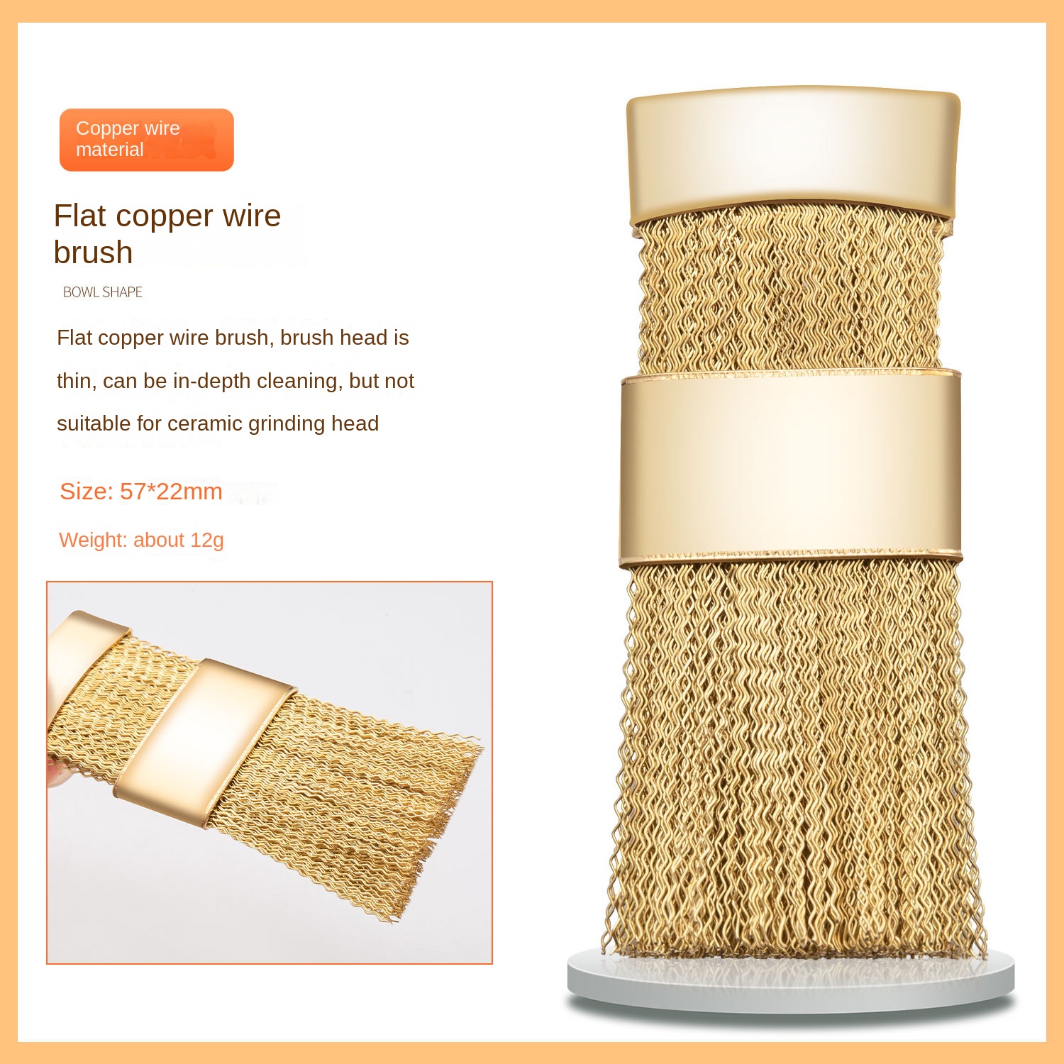 New Arrival Nail Grinding Drill Bits Wire Cleaning Brush Detachable Washable Nail Polisher Cleaning Tool