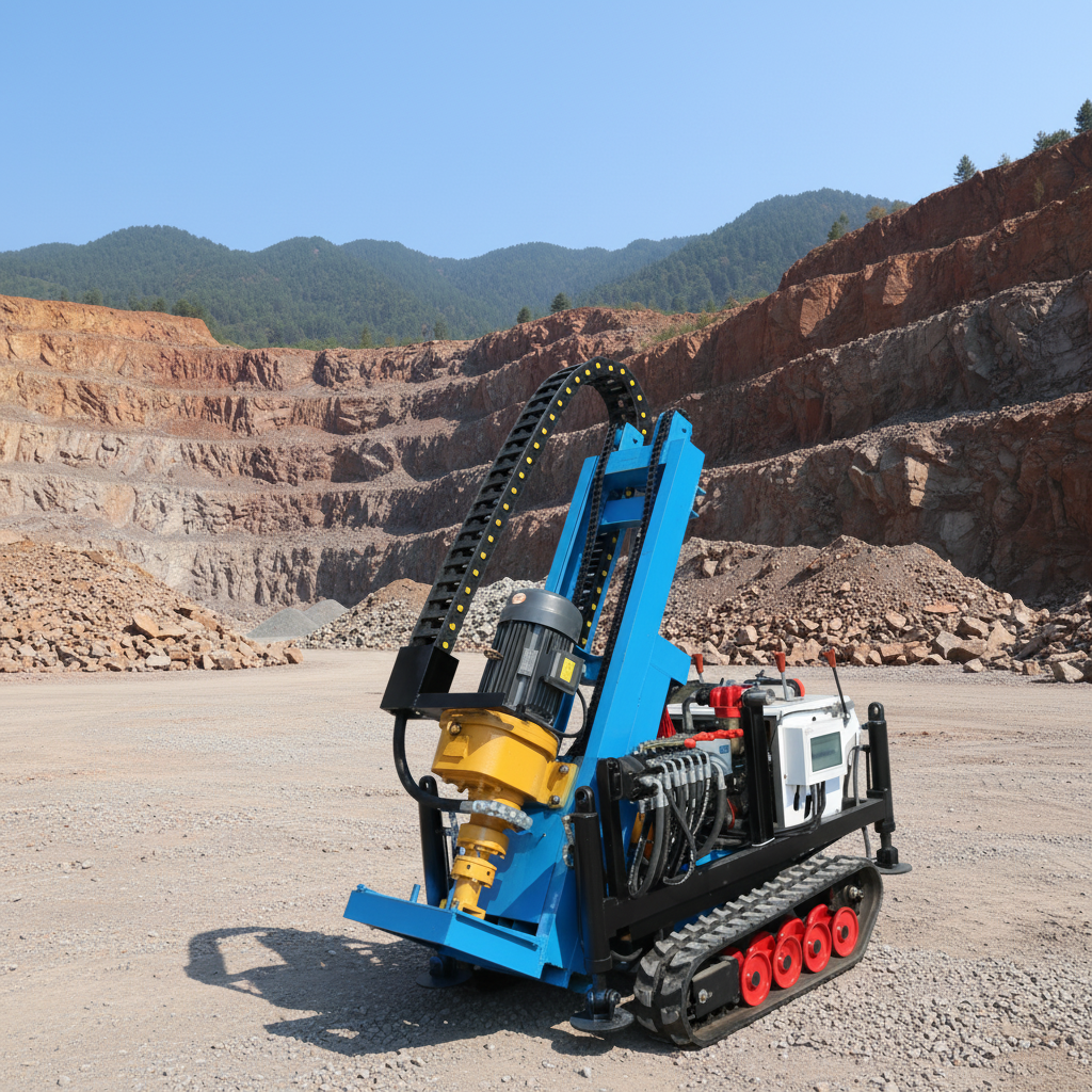 Crawler Mining Drilling Rig Rock Borehole Mining Blasting Down-the-hole Drill Small Hydraulic Down The Hole Drilling Rig