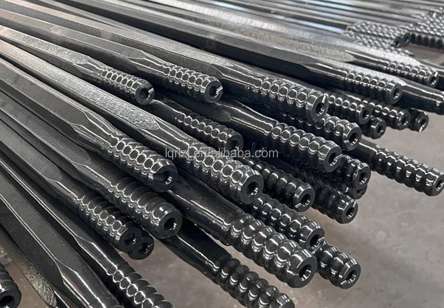 Rock Drill Rod Mining Drilling Tools T45 Top Hammer Threaded Extension Drill Rod