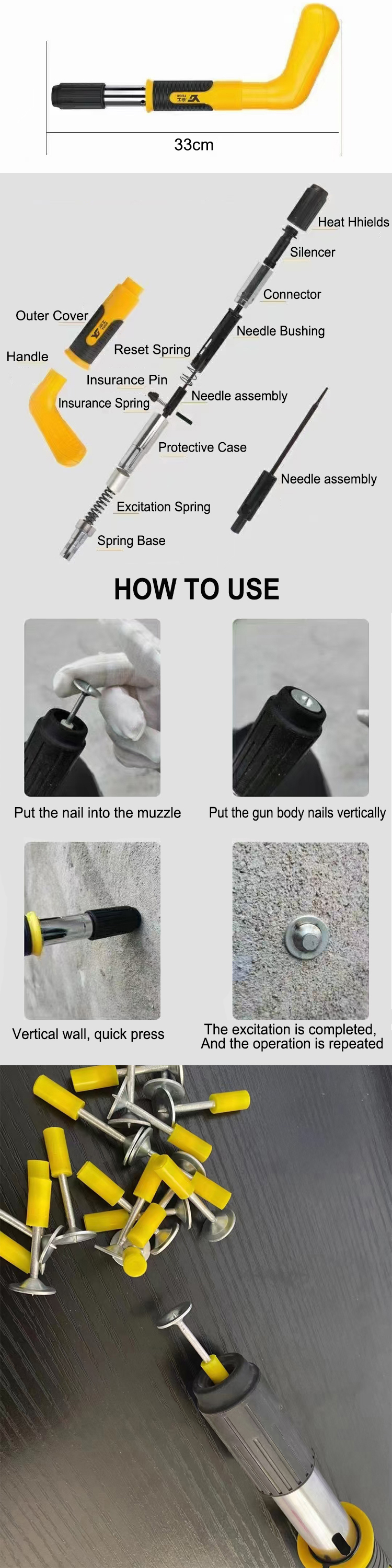 Steel Ceiling Nail Gun Details