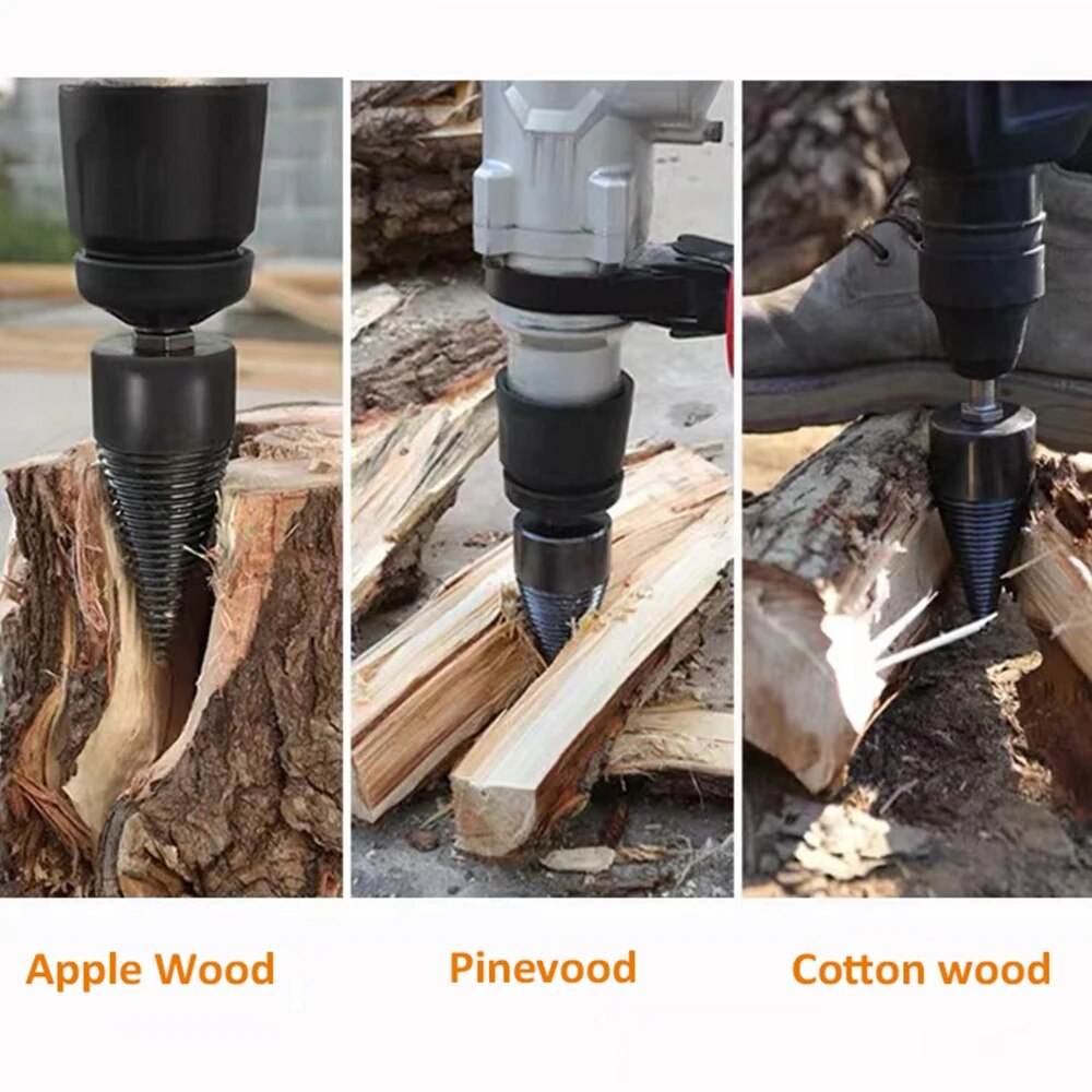6-Piece Hand Operated OEM Detachable Log Splitter Drill Bit Set Heavy-Duty Carbon Steel Screwdriver Bit Driver