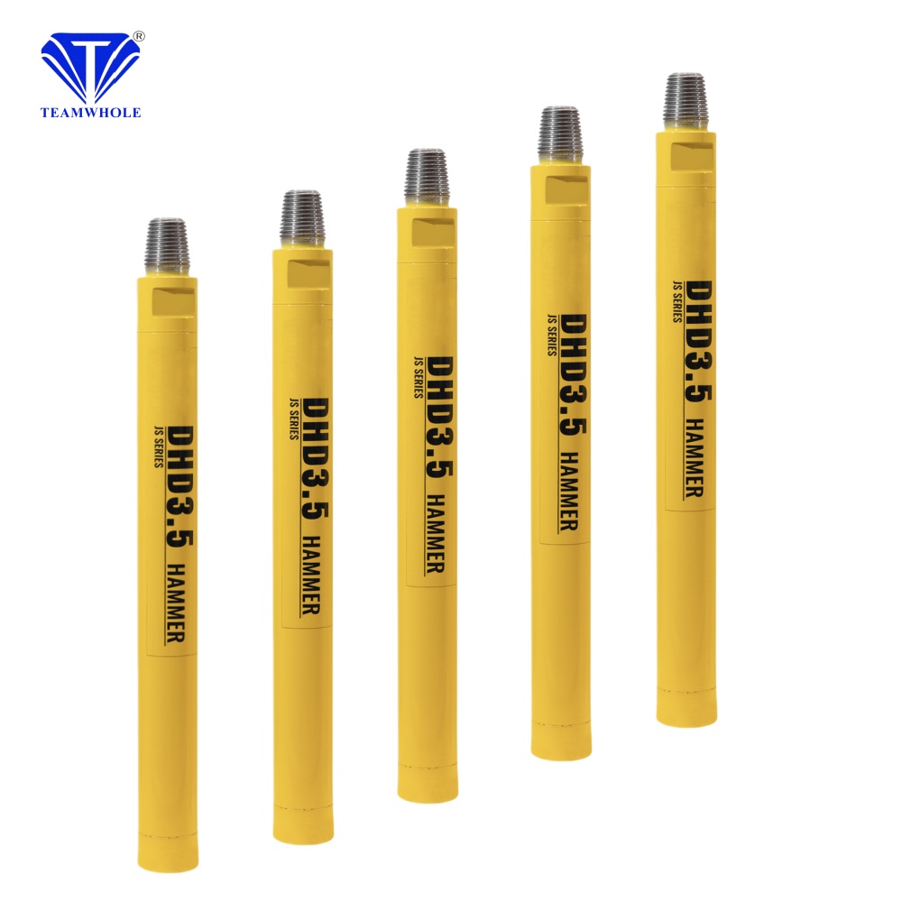 TEAMWHOLE DHD3.5 90mm DTH Hammer Drill Bit Rig Tools With Pump Engine &amp; Gear For Well Drilling Quarry Blasting Hole