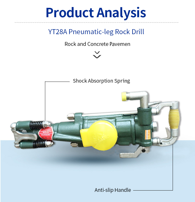 YT28 Pneumatic Rock Drill Quarrying