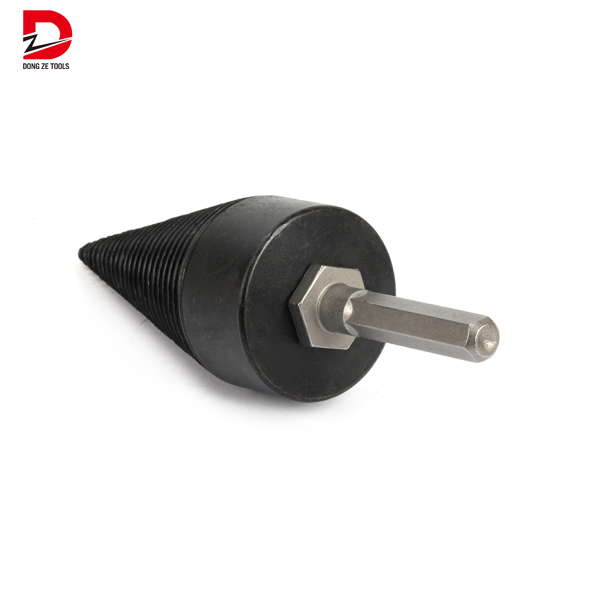DZ 3pcs Firewood Drill Bit Wood Splitter Removable Cones Kindling Log Splitting Bits for Wood Hole Drilling Steel 5mm Diameter