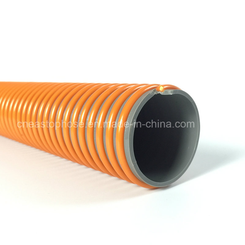 PVC Suction Hose for Irrigation Water Pump with Hard Rigid Reinforcement 1 2 3 4 Inch