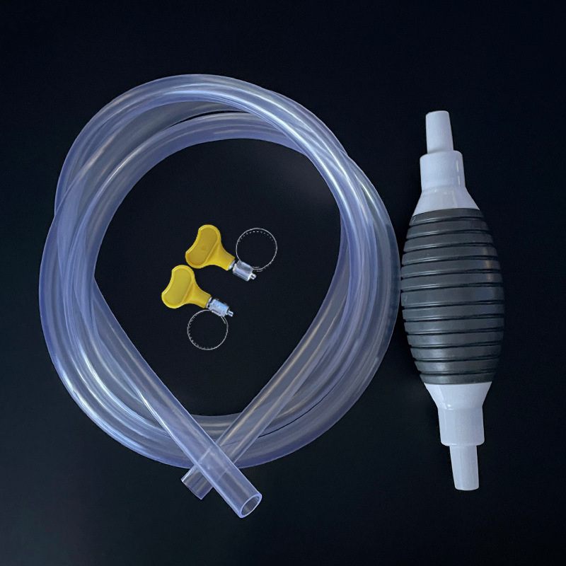 Hose with a Pear Pump for Draining Fuel