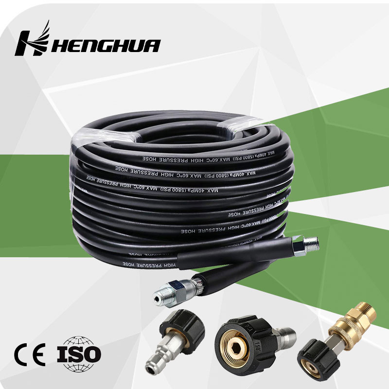 Replacement Water Hose High Pressure Car Windshield Pressure Power Washer Hose 25 FT with Nozzle Connector Reel Kit