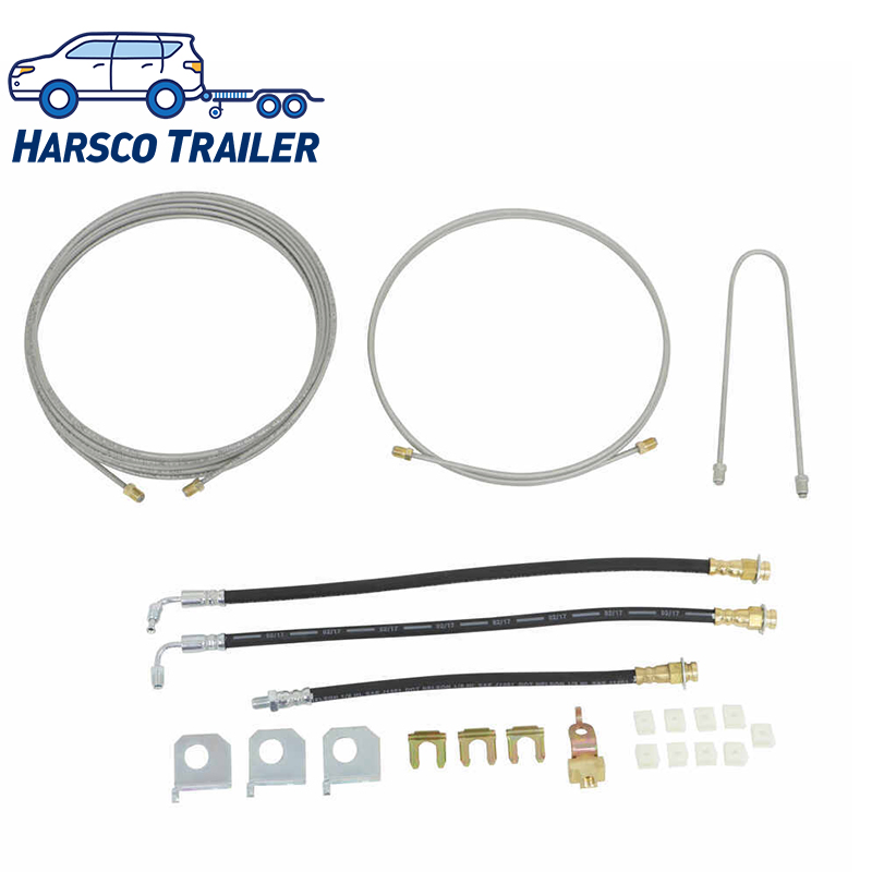 Trailer Hydraulic Brake Line Kit for Single-Axle Torsion-Axle, SAE J1401 Compliant
