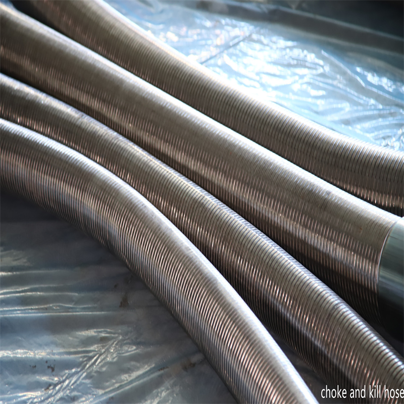 API 16c Oilfield Oil Rig Fire Resistance Flexible Choke Line and Kill Line Rubber Hose Choke and Kill Hose for Oilfields Flexible Oil Rig High Pressure Hose