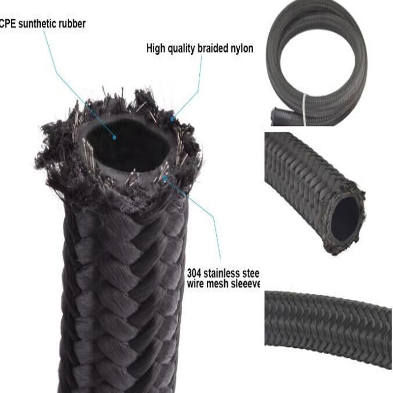 Nylon Stainless Steel Braided High Pressure Hydraulic Oil Cooler Rubber Hose