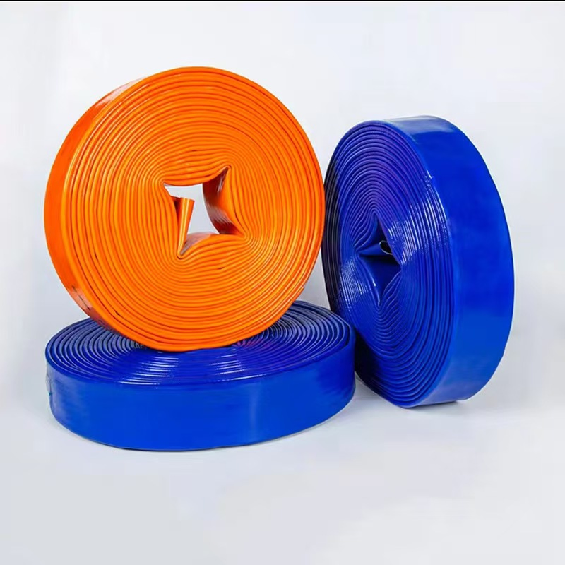 1-16inch PVC Blue Layflat Water Hose Assembly with Coupling Clamp for Pool Vacuum Suction Pump Farm Agriculture Irrigation Hose