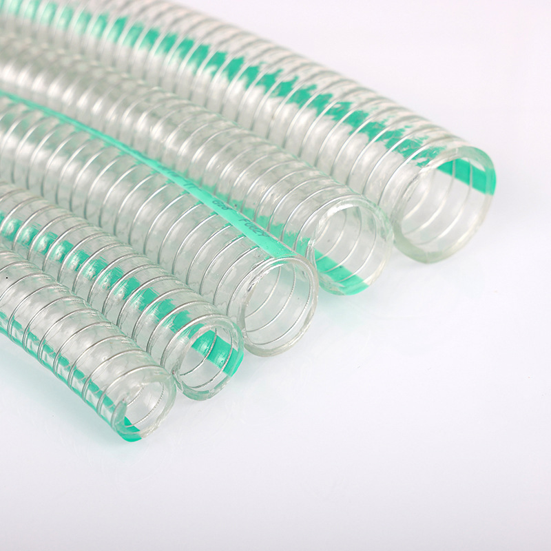 RoHS Certified PVC Reinforced Plastic Wire Spring Water Pump Suction Hose