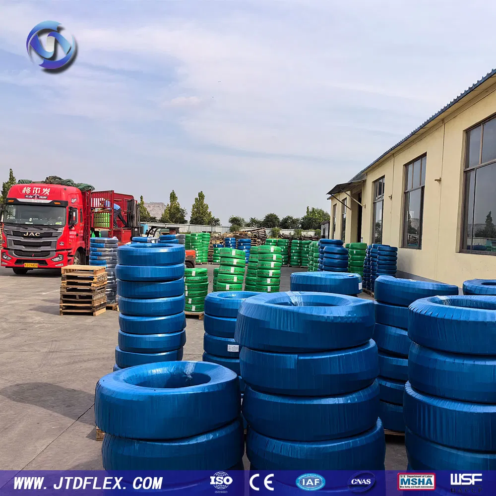 Wholesale Industrial Excavator Diesel Fuel Gas Garden Air Washer Flexible Hydraulic Pipe Steel Braided Oil High Pressure Rubber Hydraulic Hose with Fittings