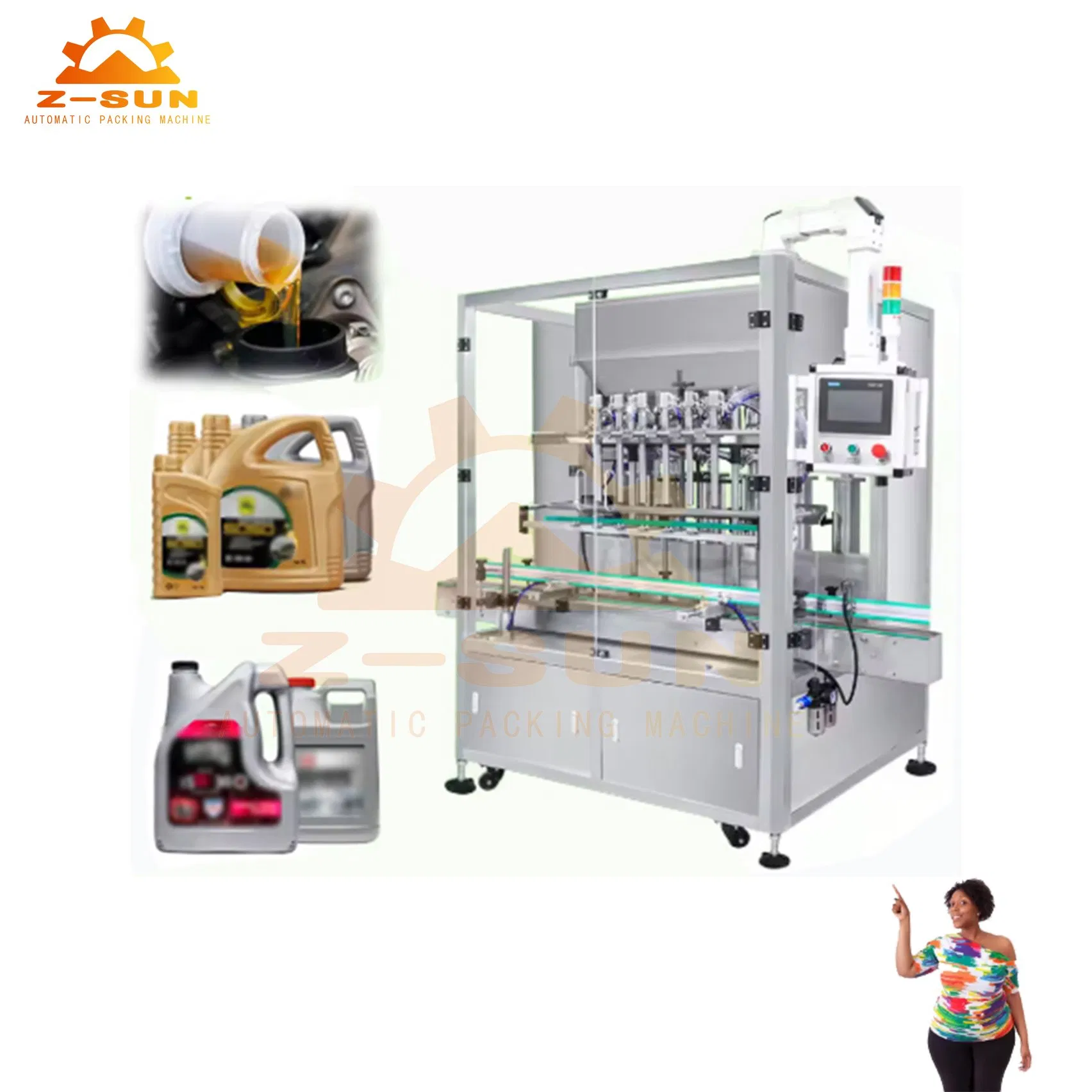 Full Filling Line Lubricant Oil Automatic Engine Oil Filling and Packing Machine Sunflower Oil Production Line Oily Line