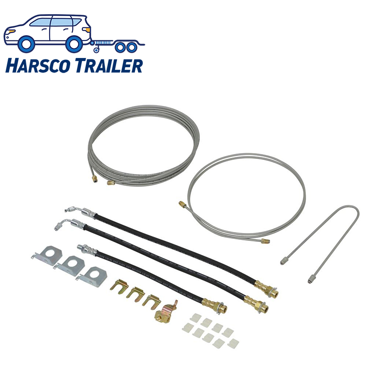 Trailer Hydraulic Brake Line Kit for Single-Axle Torsion-Axle, SAE J1401 Compliant