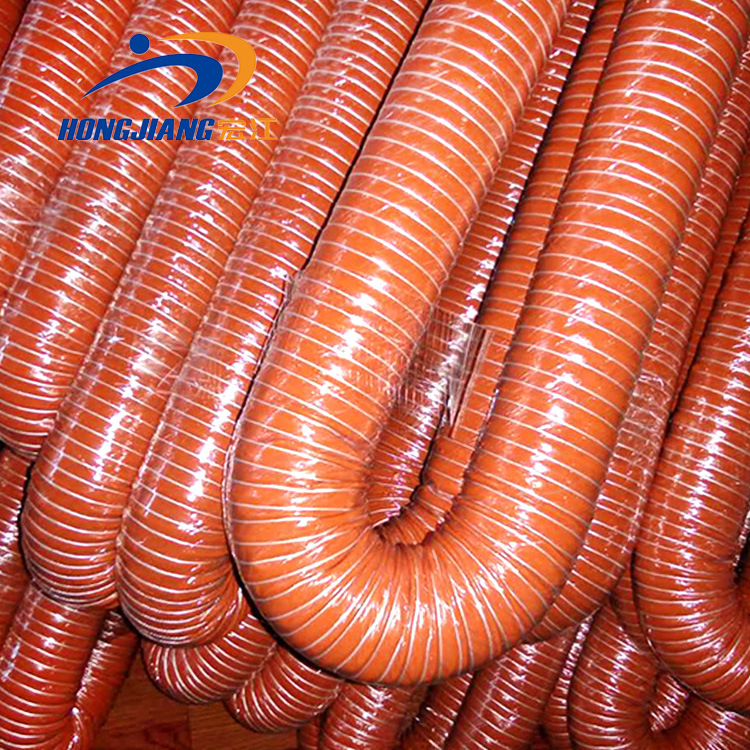 Glass Fiber Cord Reinforced Silicone Hot Air Duct Hose Flexible Silicone Pipe