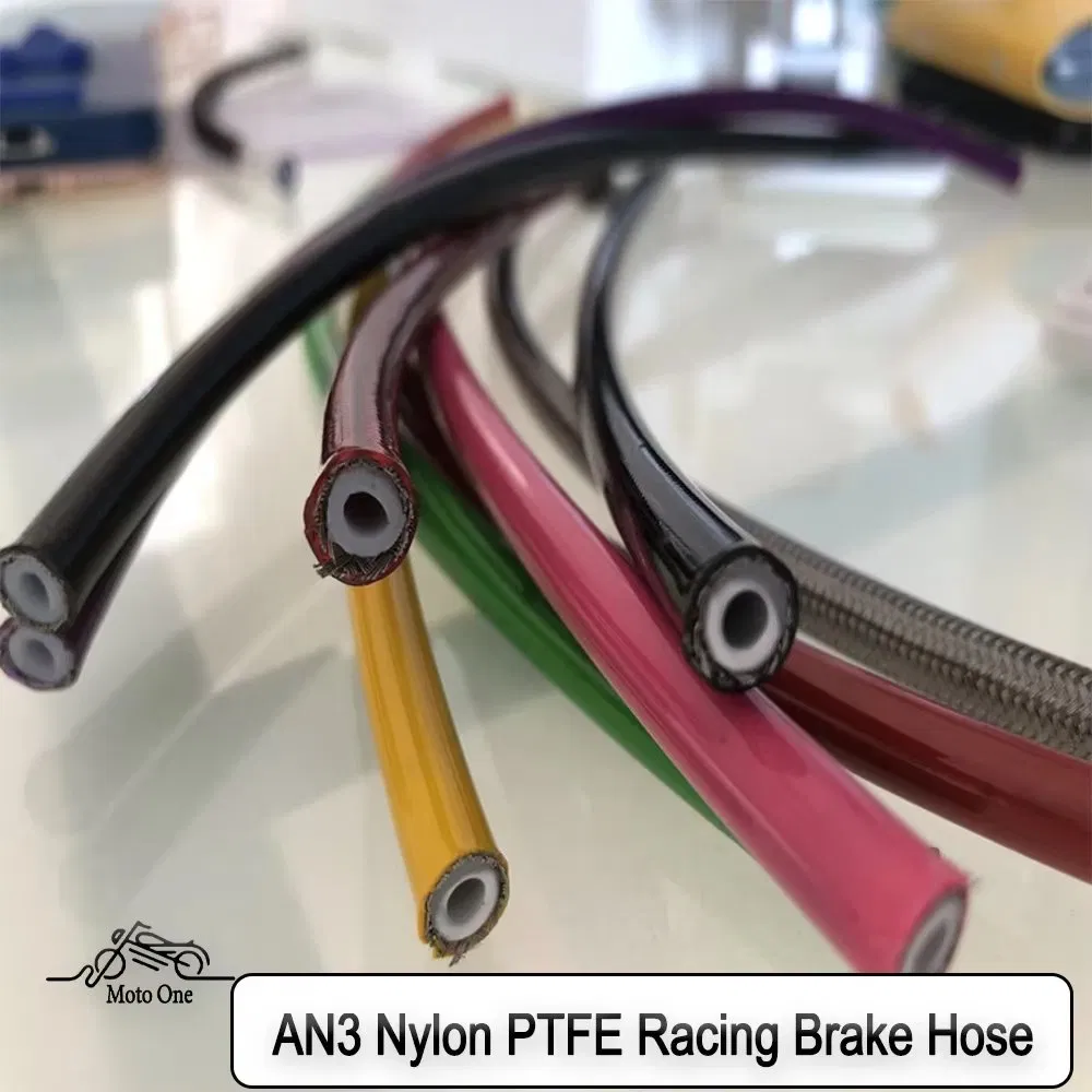 An3 Hose Stainless Steel Braided Motorcycle Hydraulic Brake Hose Nylon/PTFE Clutch Oil Line Dirt Bike Modification Pipe
