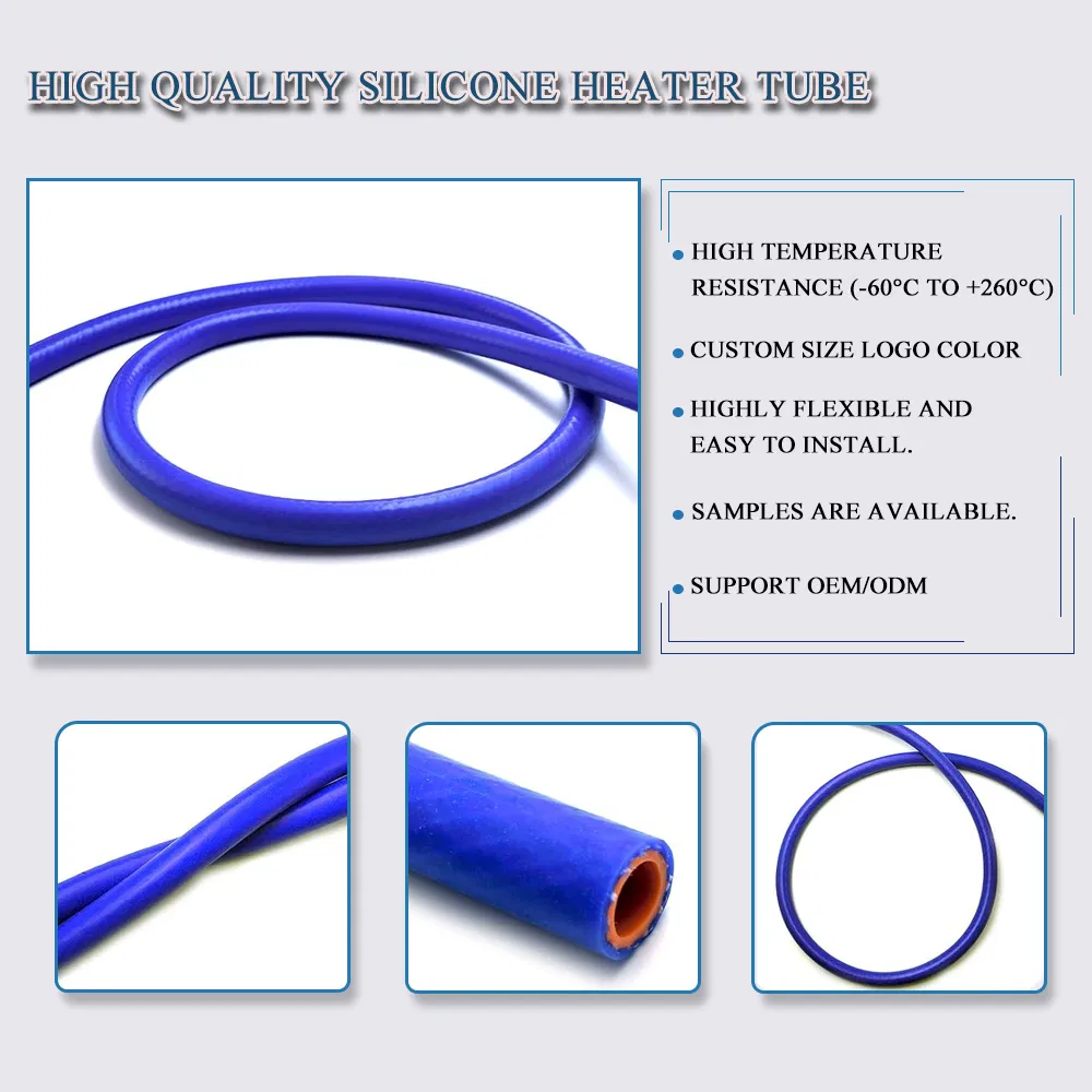 Wholesale Custom Auto High Pressure High Temperature Resistant Flexible Braided Extruded Intake Air Car 10/16/18/19mm Vacuum Silicone Heater Hose Tube Pipe