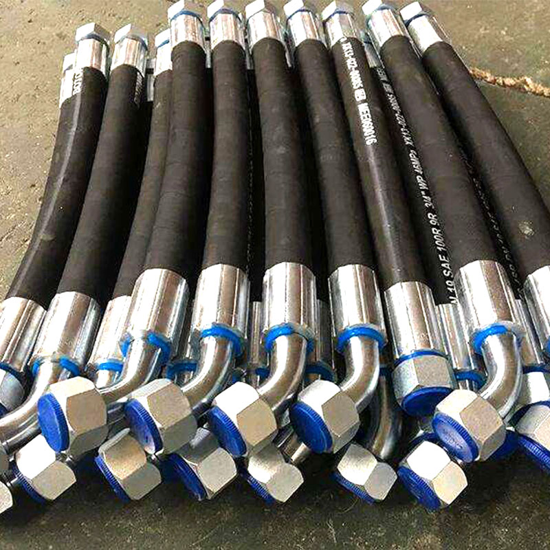1/2 Inch SAE 100 R1at High Temperature High Pressure Black Flexible Heat Oil Resistant Hydraulic Pipes Rubber Hose