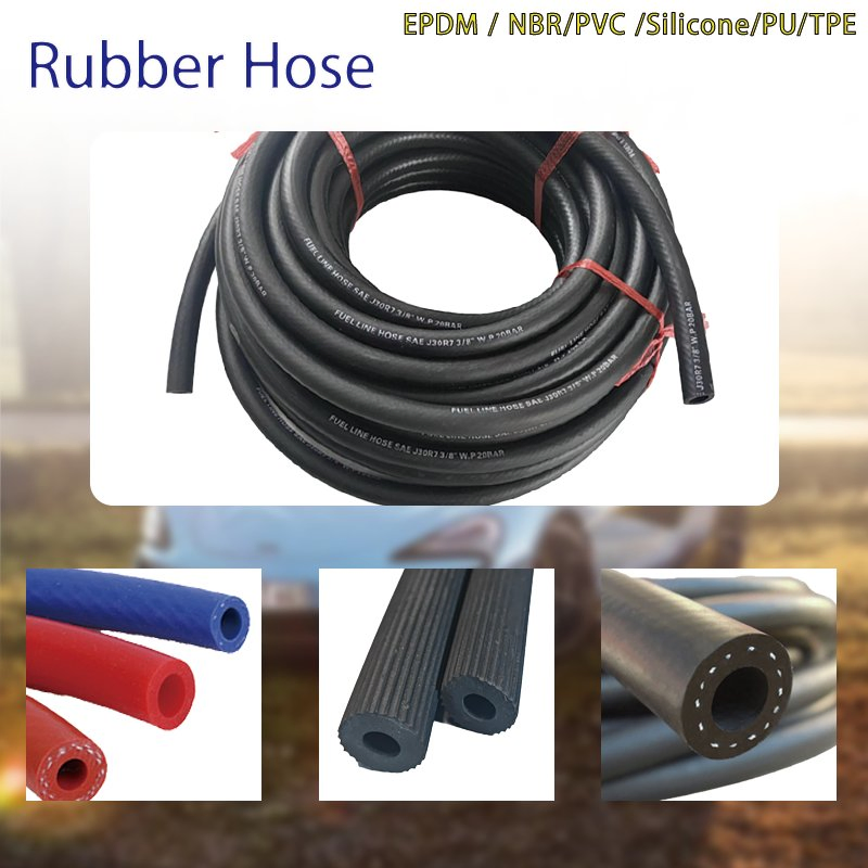 Flexible EPDM/Silicone Rubber Braided Air and Coolant Radiator Hose for Hydraulic Sandblasting Systems