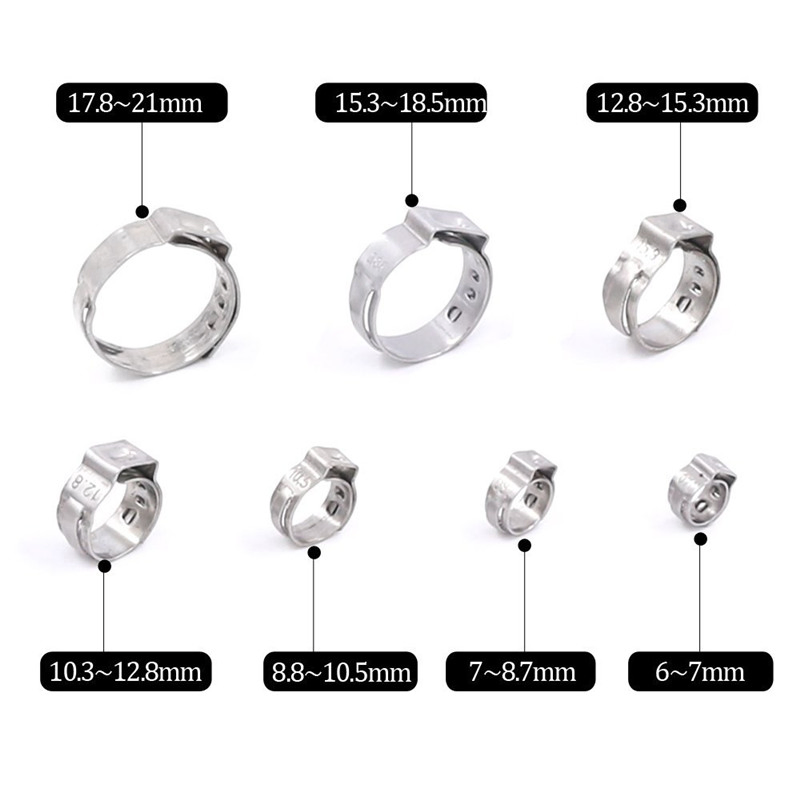 Single Ear Hose Clamps Tube Clamps Automotive Hose Clamps / Clamp Ring