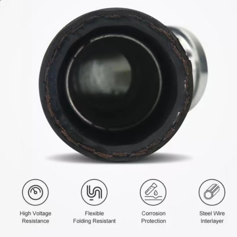 An6 Oil Cooler Hose NBR Rubber Tube Auto Racingmotorcycle 304 Stainless Steel Wire Braided High Pressure Hydraulic Pipe Hydraulic Hose