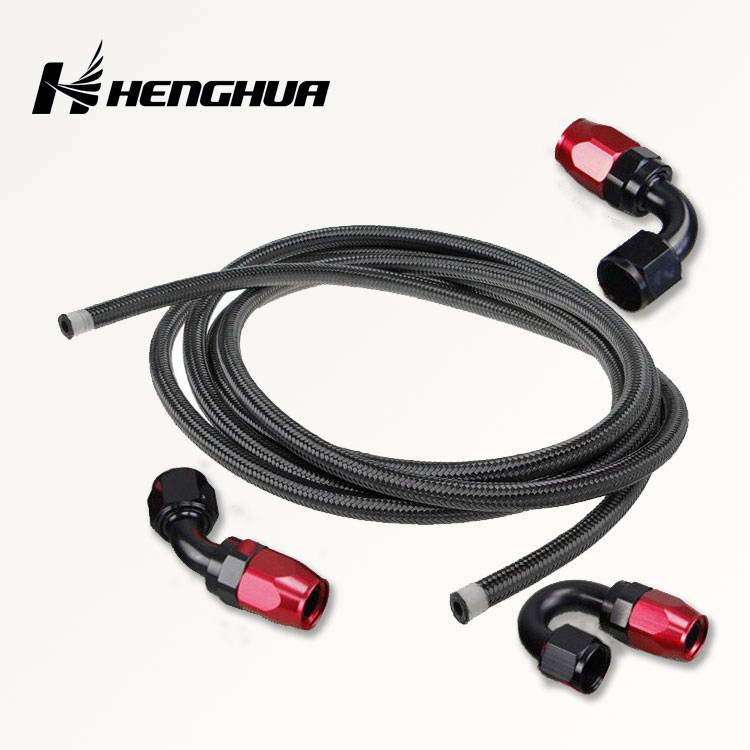 All Kinds of Automotive Hose Trust Tupe Oil Cooler Oil Filter Adapter Black + Ss Nylon Cover Braided Hose