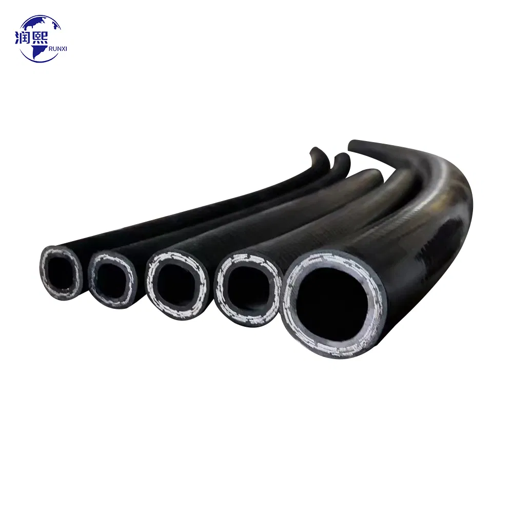 Black Rubber Hydraulic Fluid Air Oil Fuel Line Flexible