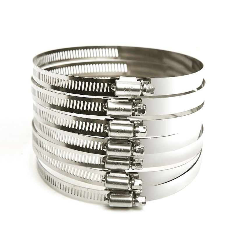 Heavy Duty Stainless Steel Hose Clamp Exhaust Pipe Clamp Adjustable Anti-Corrosion V Band Hoop for Automotive