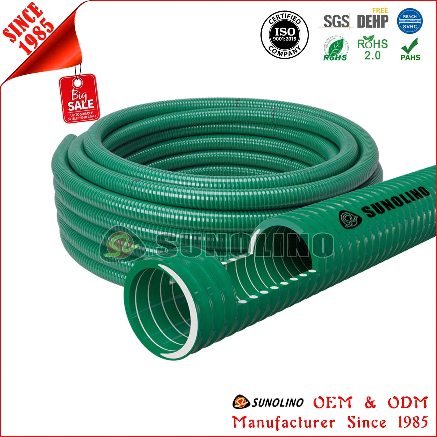 Cheap PVC PU NBR Food Grade Flexible 3inch Pump Sewage Water Suction Hose Price for Water