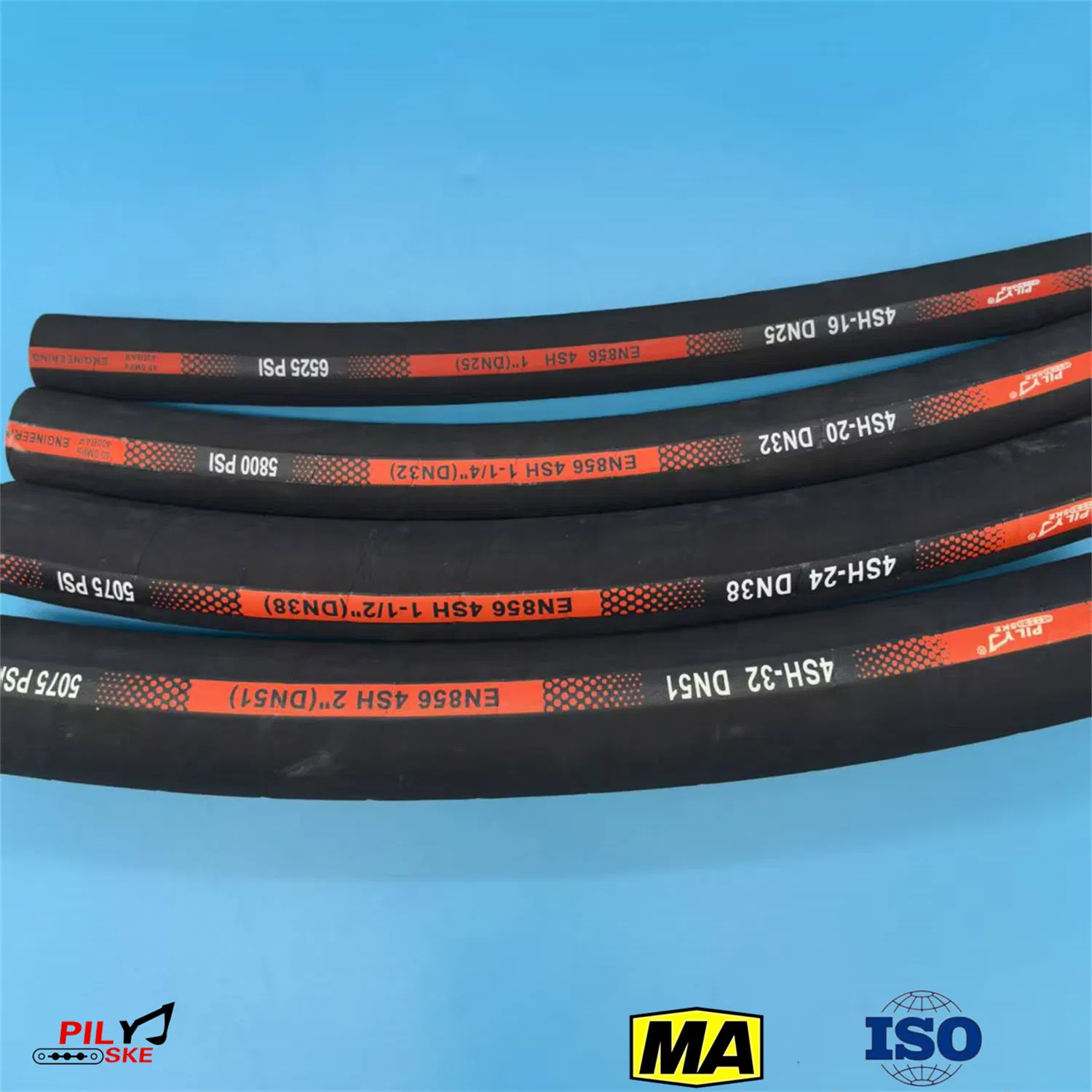 Construction Machinery Power Steering Assemble 6090 Psi Wire Multi-Spiral Hydraulic Hose