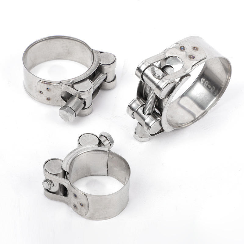 Heavy Duty Stainless Steel T-Bolt Hose Clamp Single Head Strong Pipe Clamp for Automotive