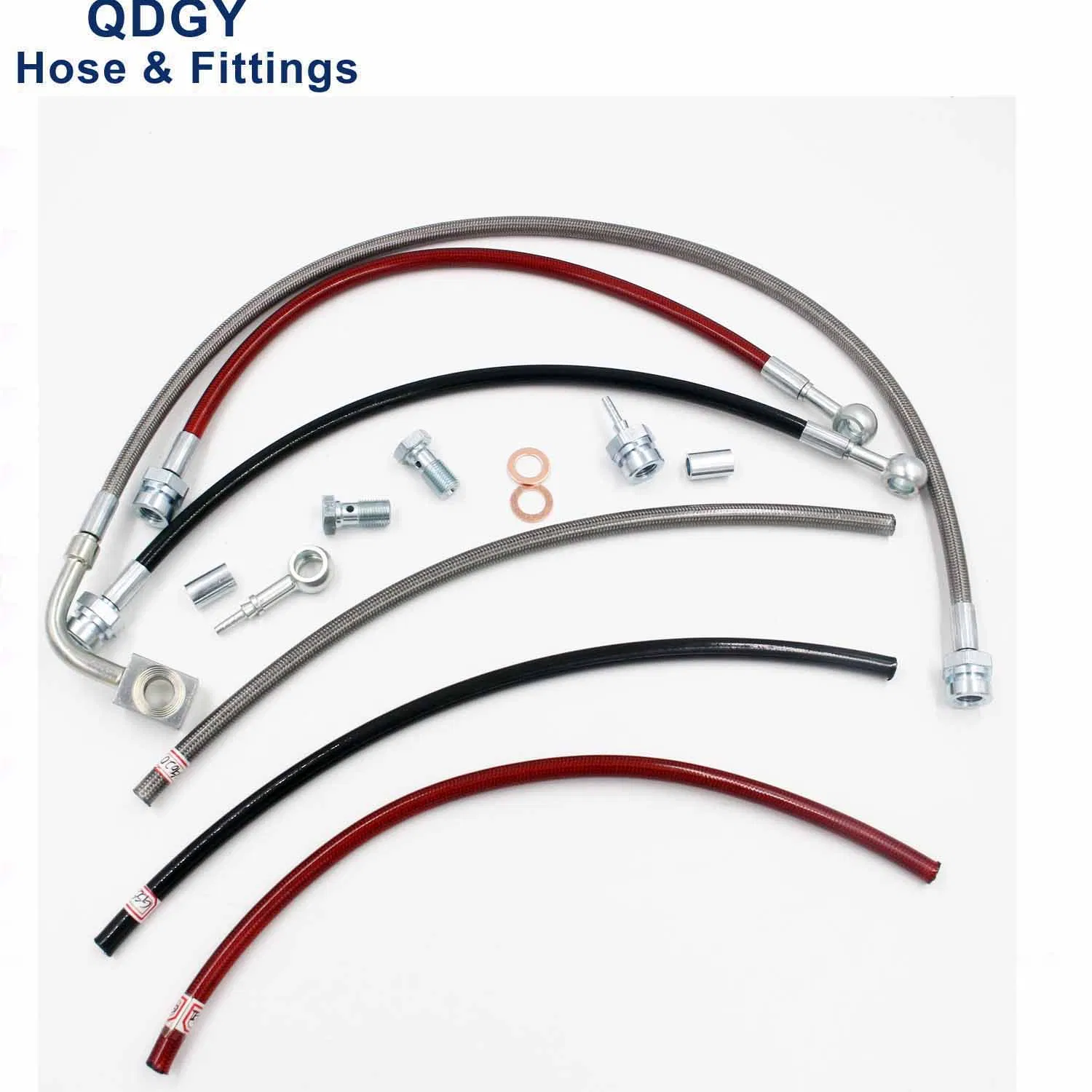 An3 Hose Stainless Steel Braided Motorcycle Hydraulic Brake Hose Nylon/PTFE Clutch Oil Line Dirt Bike Modification Pipe
