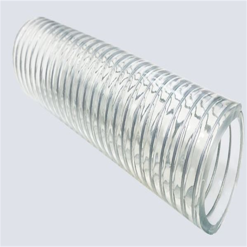 Manufacture Industrial Transparent Anti Static PVC Flexible Vacuum Spiral Steel Wire Pipe Hose