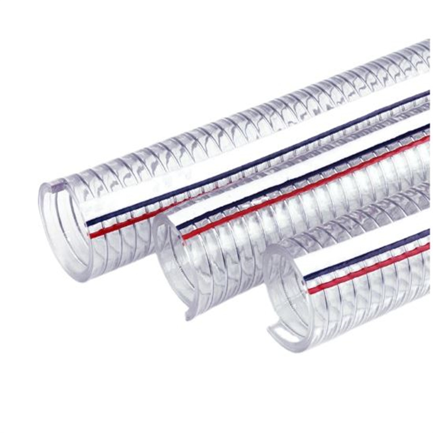 Manufacture Industrial Transparent Anti Static PVC Flexible Vacuum Spiral Steel Wire Pipe Hose