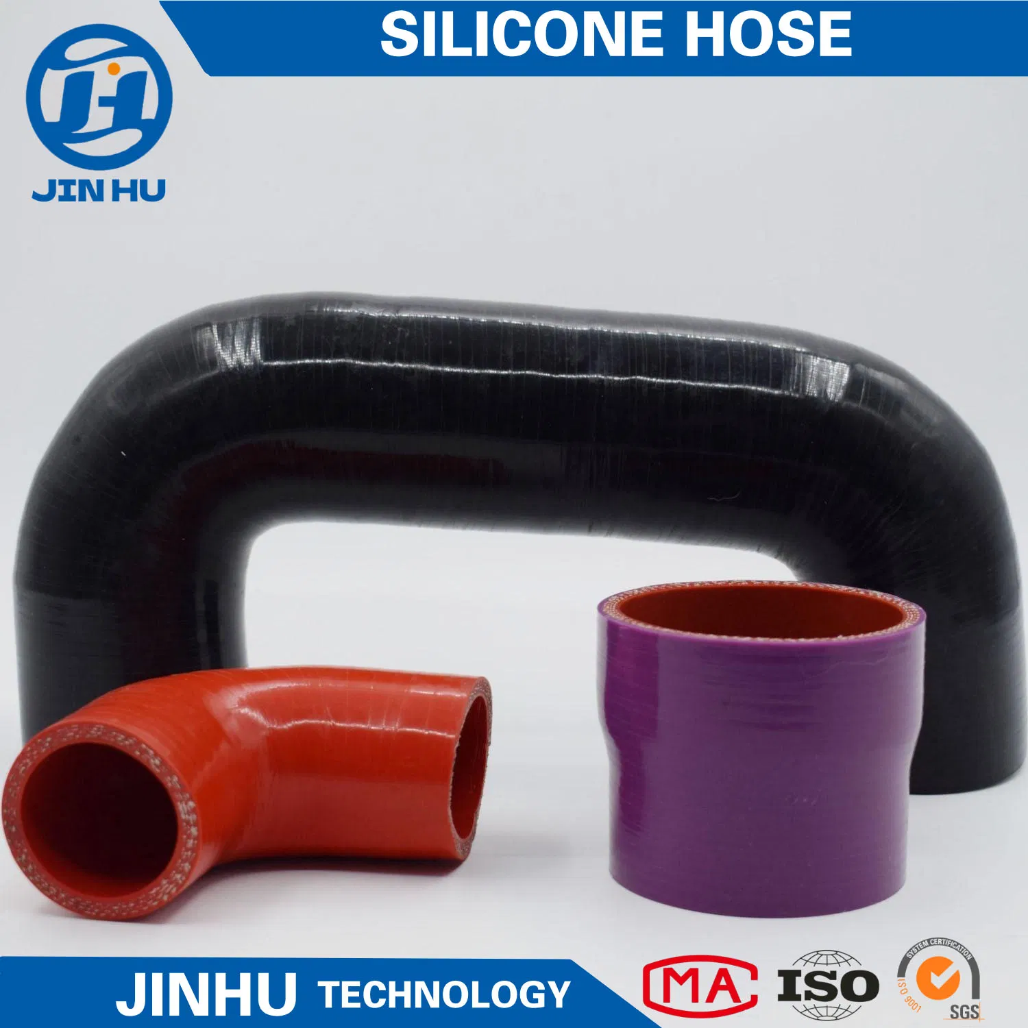 Customized Size Automotive Flexible Straight Silicone Hump Rubber Hose Heavy Truck Reinforced Bellow Silicone Hose