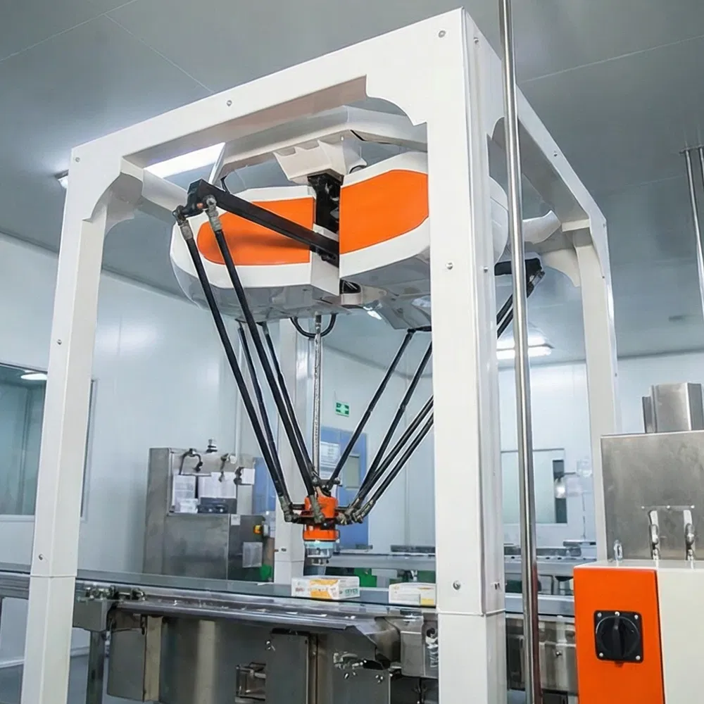Robotic Case Packing Line for Frozen Pizza Boxes and Trays