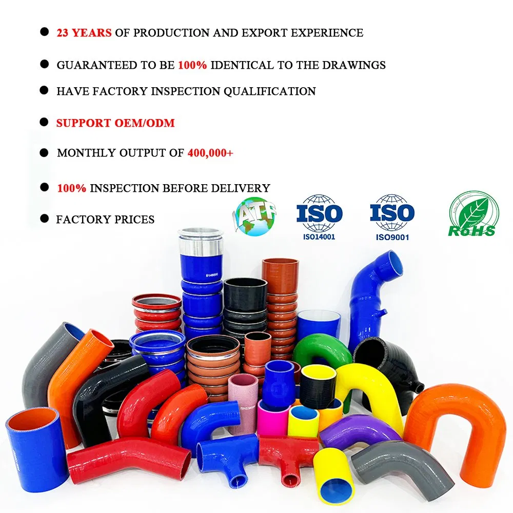 Factory Wholesale Custom High-Temperature Resistant Flexible Braided Auto Car Heater Intake Air Radiator Turbo Straight Reducer Coolant Coupler Silicone Hose
