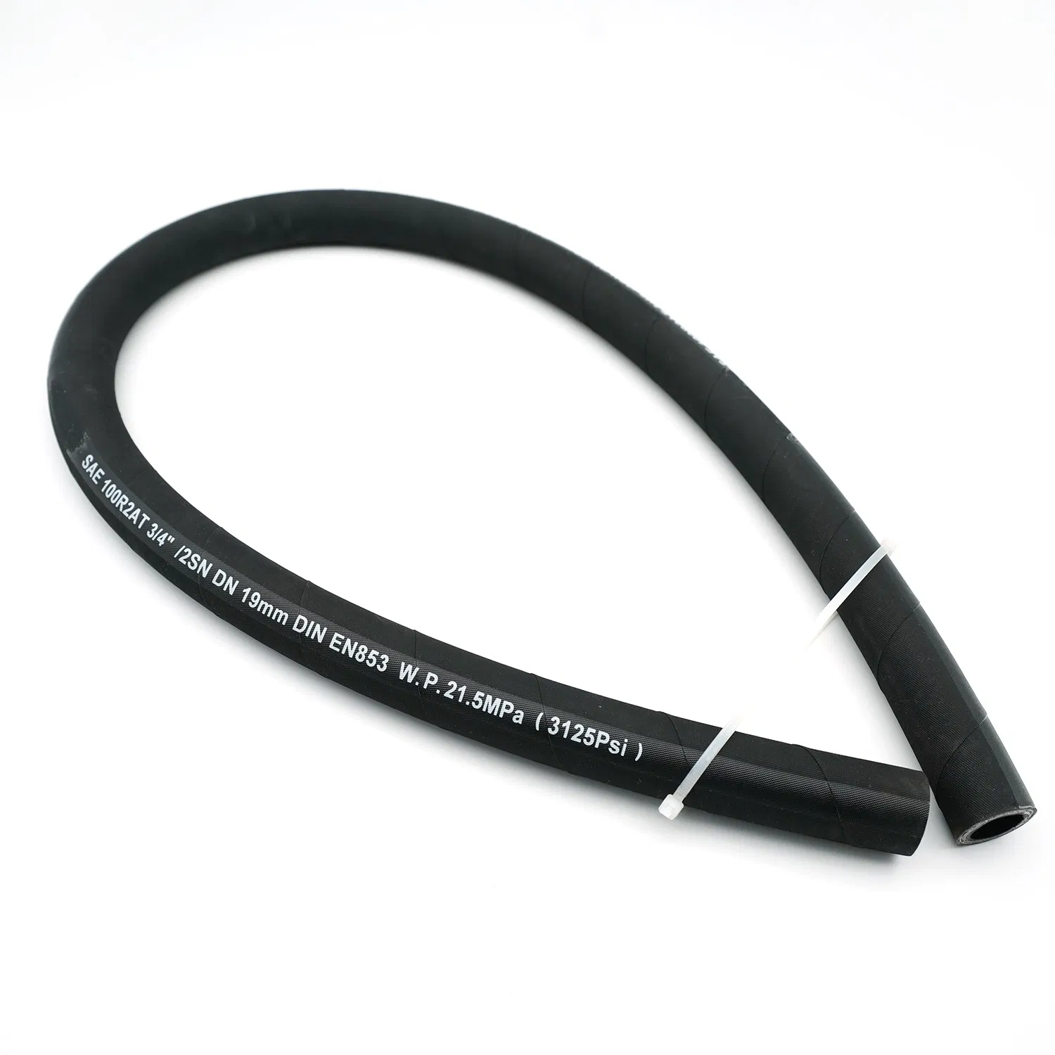SAE 100r2at DIN En853 2sn with Two Steel Wire Braids High Pressure Flexible Hydraulic Rubber Hose